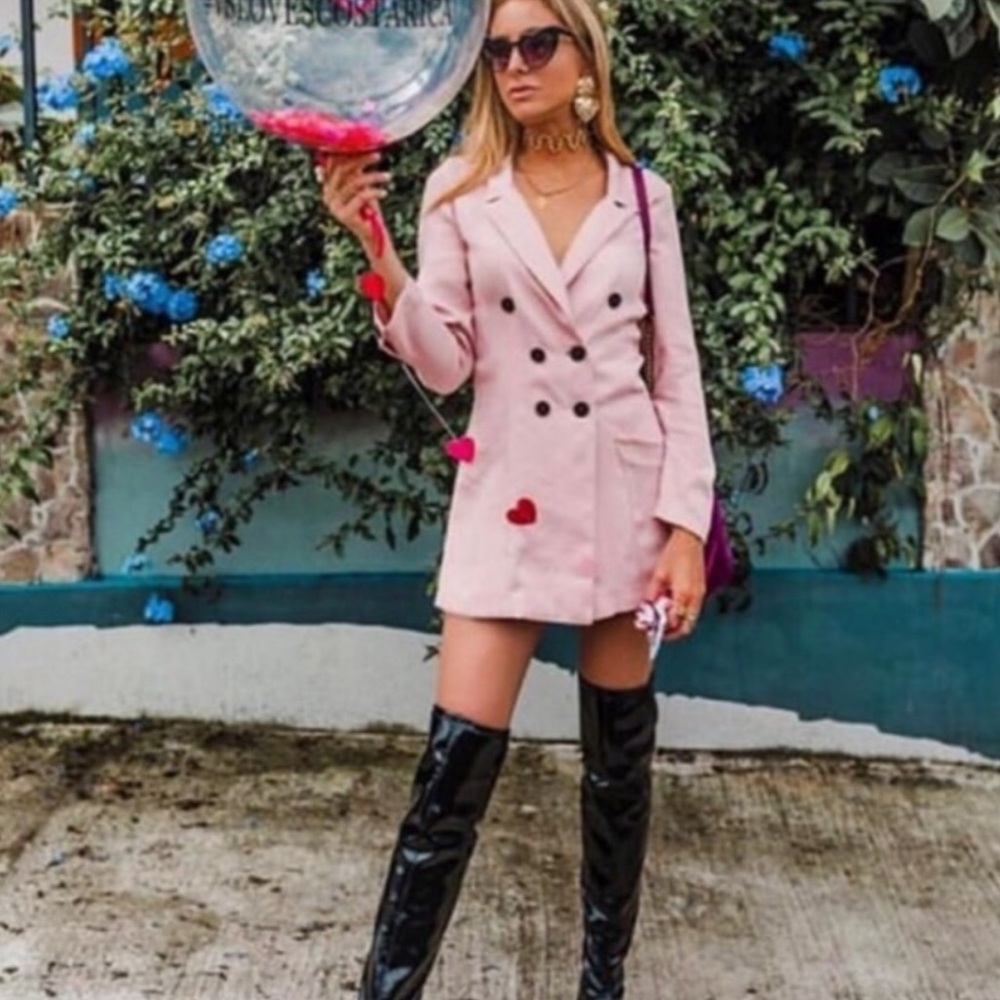 Host pick ✨Zara pink blazer dress/romper
